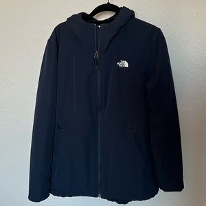 The North Face Hooded Windwall Fleece Lined Jacket | Size XL | Navy